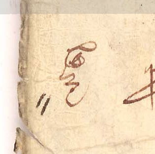 Head in profile, C 60/34, m. 13.